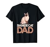 Hombre Siamés Gato Papá Gatito Gatito Gato Raza Animal Mascota Gato Amante Camiseta