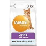 IAMS for Vitality Alimento seco para gatitos con pescado azul (1-12 meses), 3 kg