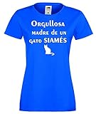 Camisetas divertidas Child Orgullosa Madre de un Gato siames - para Mujer Camisetas Talla XS Color...