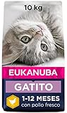 Eukanuba Alimento seco para gatitos en crecimiento, rica en pollo fresco, 10 kg