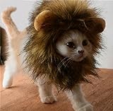 Bello Luna Peluca de Melena de león para Disfraz de Perro y Gato Mascota Ajustable Lavable Cómodo...