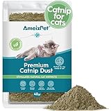 AmeizPet Catnip Dust para Gatos, Catnip Alternativa para Entrenamiento y Juego 40g (0.09 Oz)