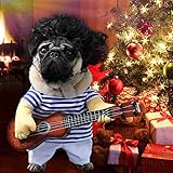 Idefair Guitarra Divertida Disfraces de Mascotas para Perros Perrito Gatos Fiesta de Navidad Disfraz...