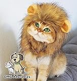 OMG Adorables Traje Melena de león para Gatos Suave,Peludo Peluca del Animal doméstico con oídos...